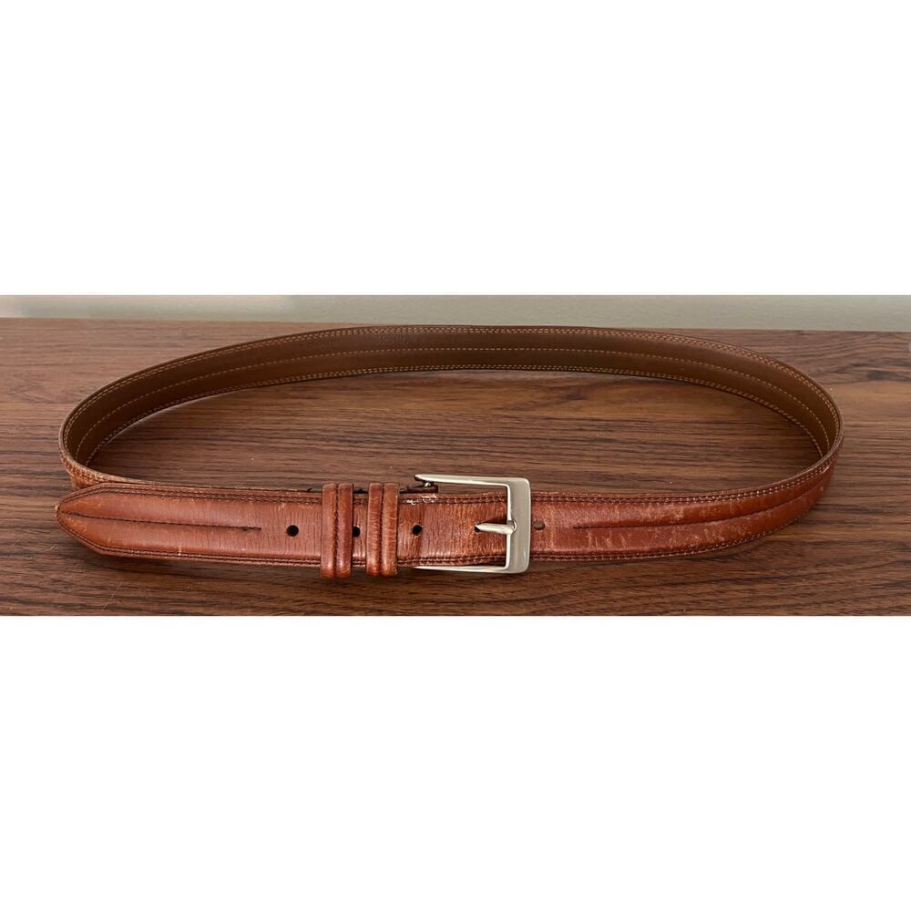 Allen Edmonds Calfskin Tan Split Leather Belt Made In USA 90cm/36in Suit Career